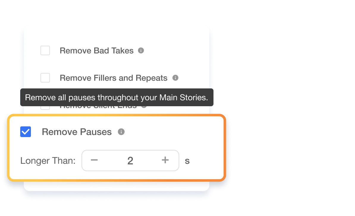 Video Auto Cut - Remove Pauses feature to enhance video content by automatically detecting and cutting out awkward pauses for a smoother, cleaner video.