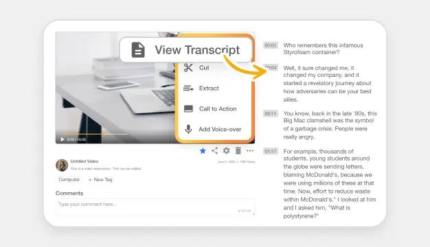 Simplify video content review and note-taking for students.