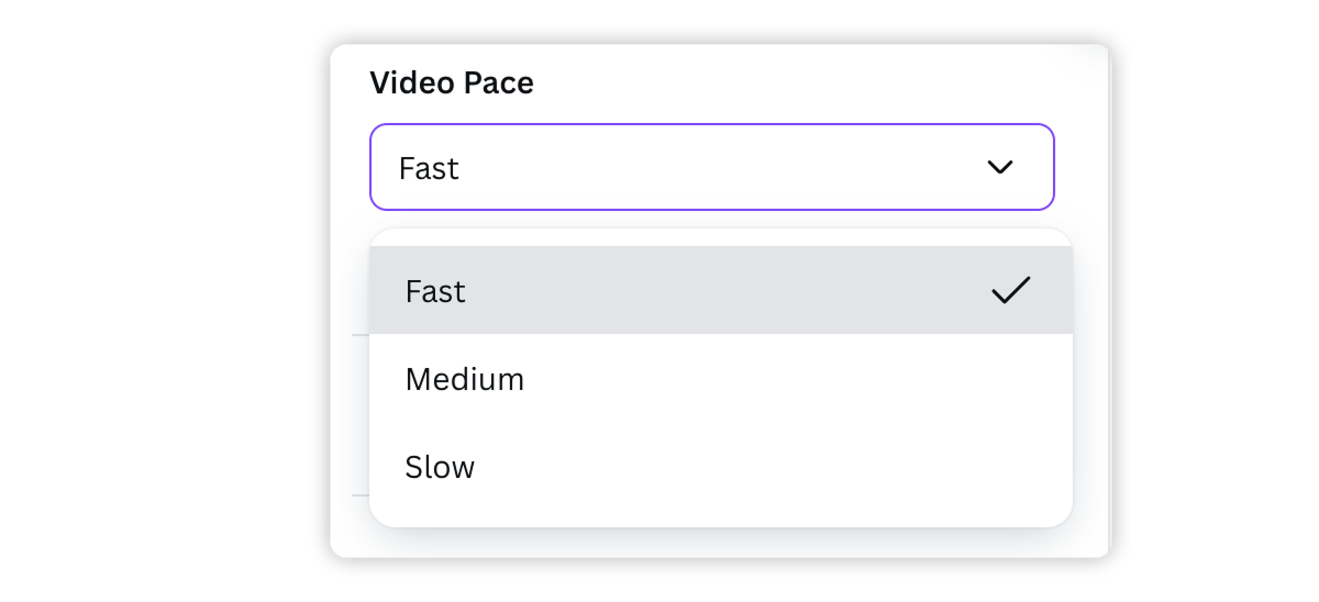 Adjust video speed while creating videos in Canva with Visla AI