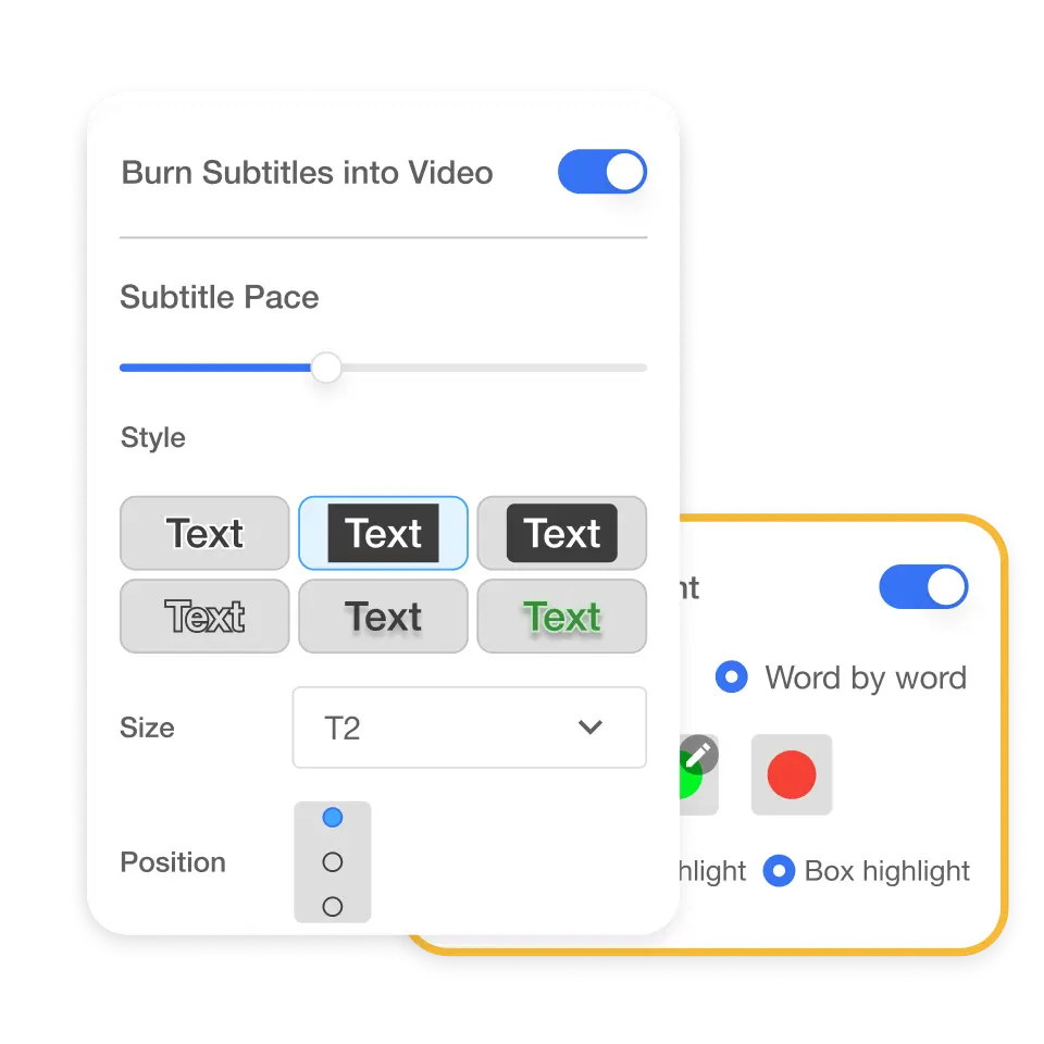 Visla's subtitle feature automatically adding subtitles for improved video accessibility.