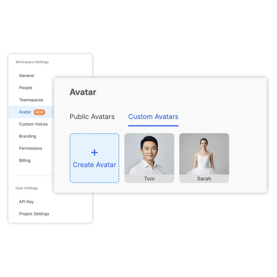 Star AI Avatar in Visla — explore and manage your AI Avatars in the Avatars panel