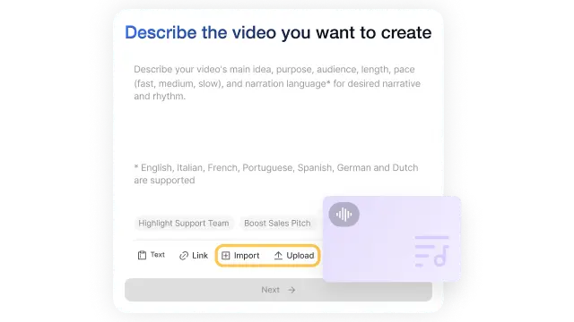 Transform Audio to Video