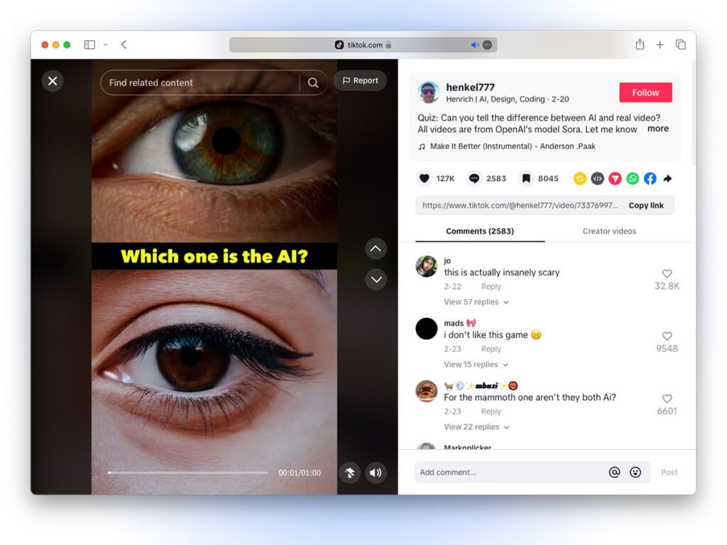 TikTok, a site where social media SEO is key. 