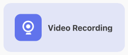 The "Video Recording" button in the Visla app. 