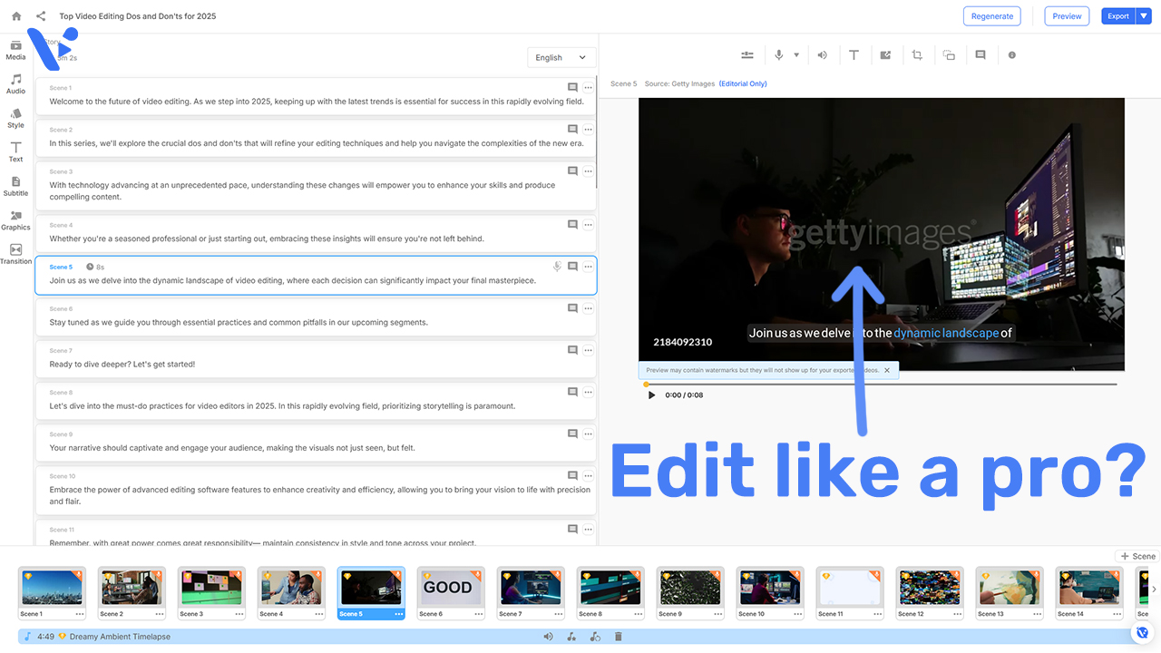 The Best AI Video Editor